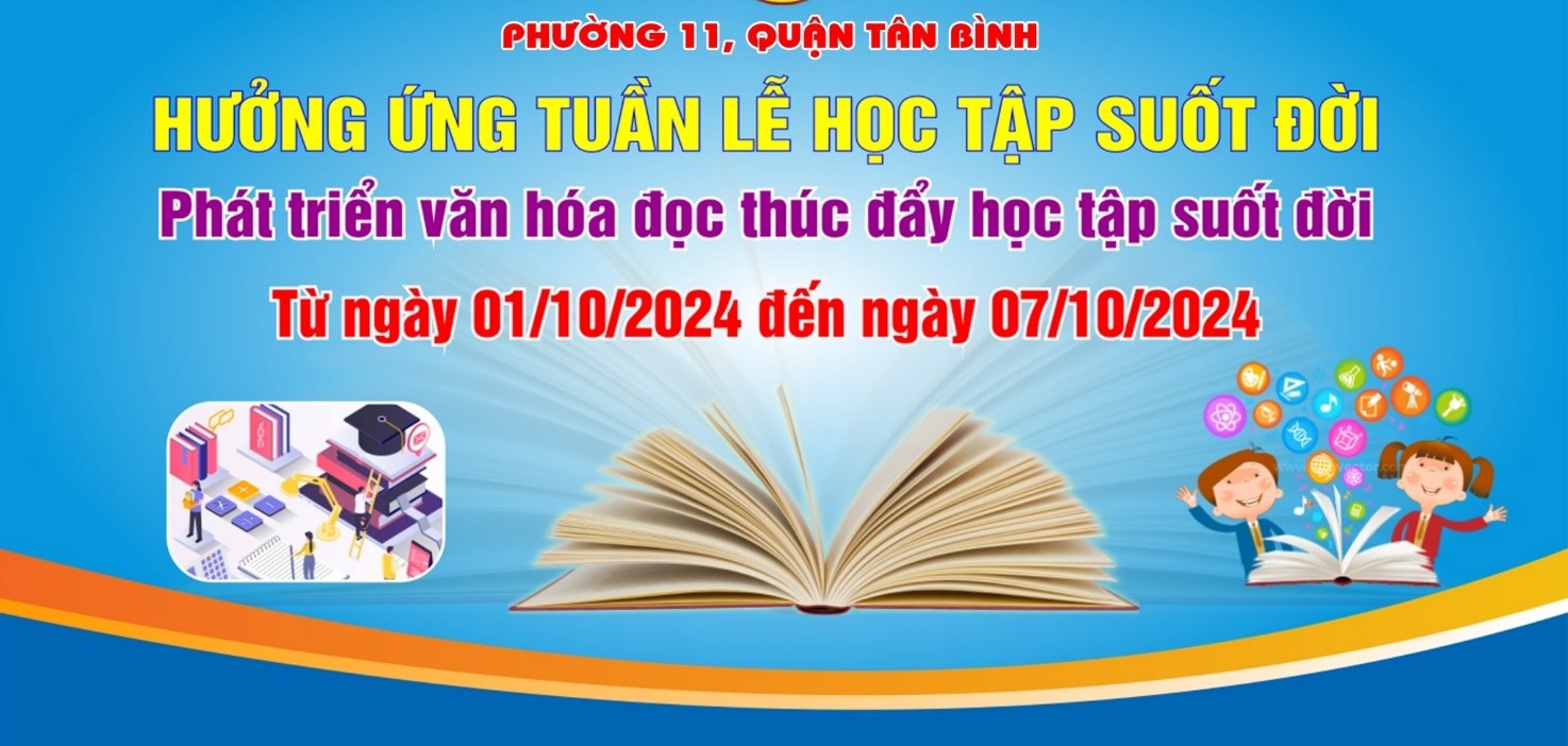 Phường 11: Tổ chức tuần lễ hưởng ứng học tập suốt đời năm 2024 với chủ đề “Phát triển văn hóa đọc thúc đấy học tập suốt đời”